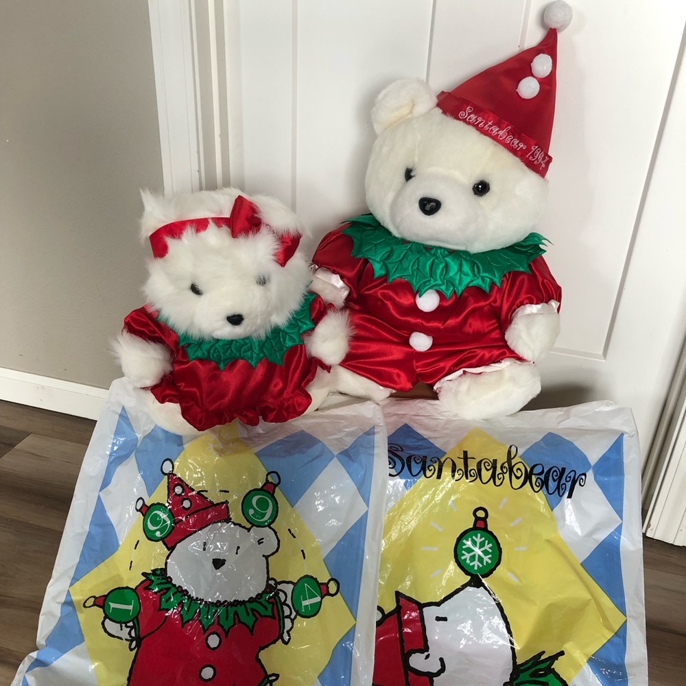 1994 Dayton Hudson Santa Bear and Mrs. Santa Bear